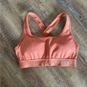 Under Armour Pink/Orange Compression Sports Bra